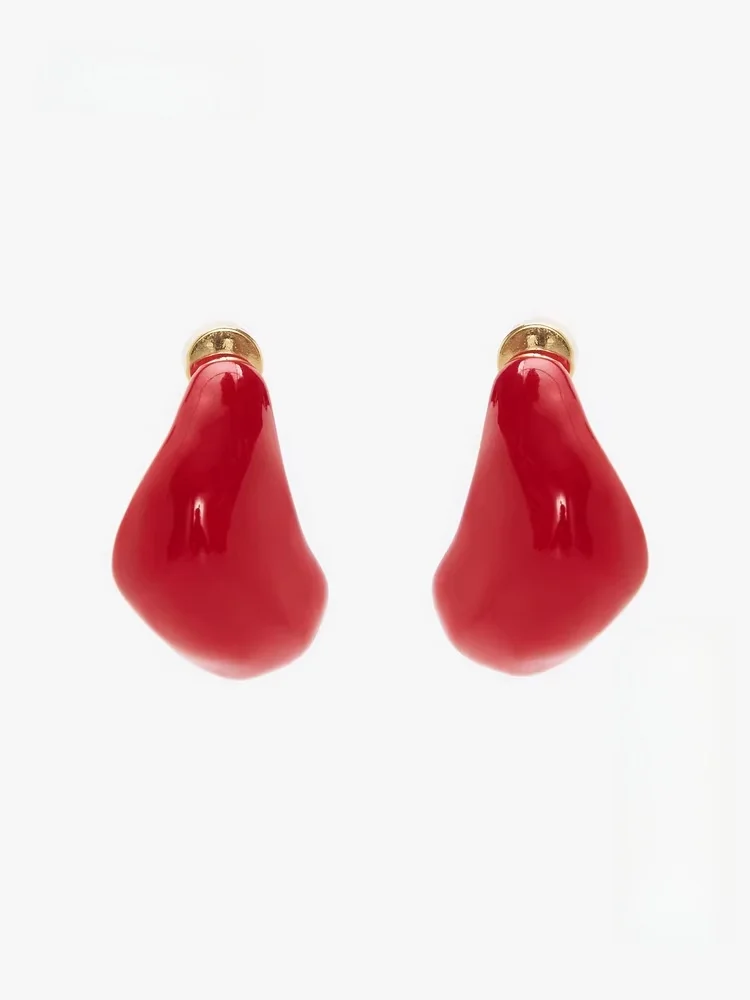 

Женские серьги-полумесяцы из эмалированной меди, новинка лета 2025, модные украшения для ушей