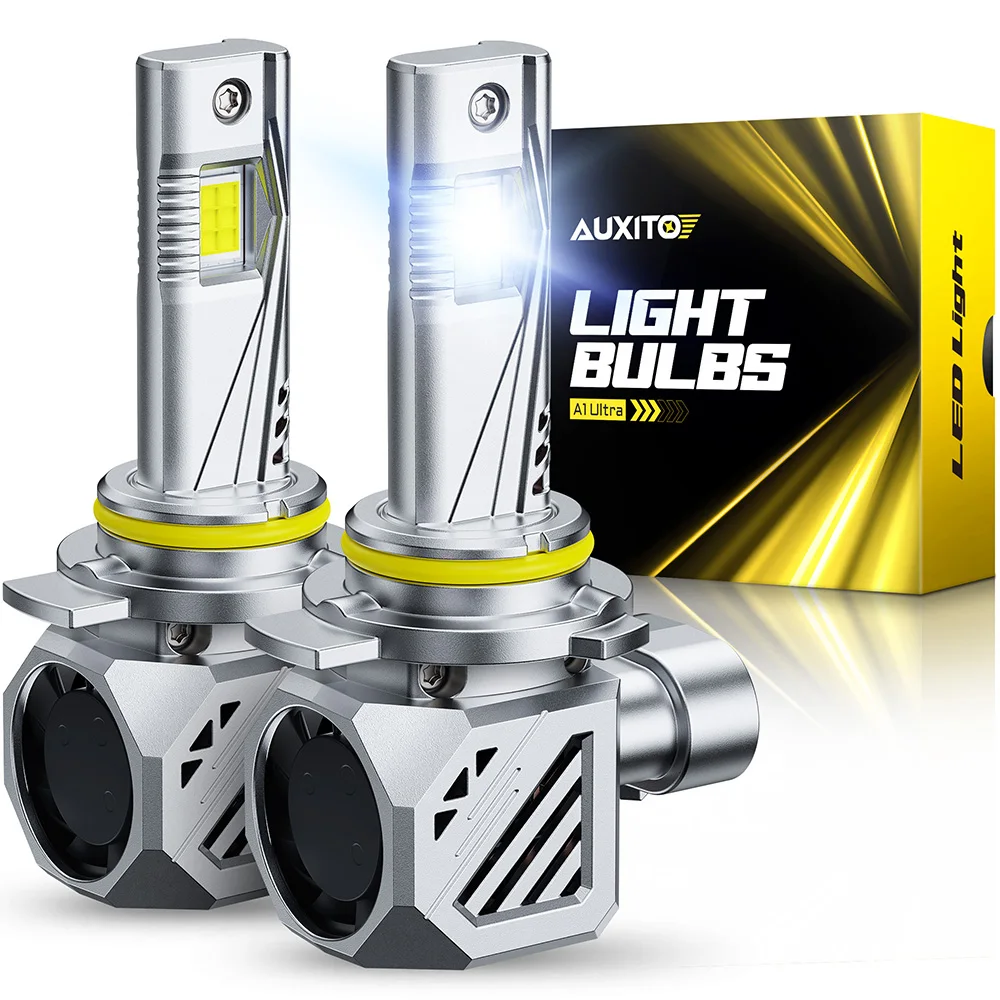 

2Pcs AUXITO Canbus 9012 HIR2 LED Headlight With Fan No Error 80W 6500K Bulbs For Hyundai ix35 Ford Edge Toyota Auris Opel Zafira