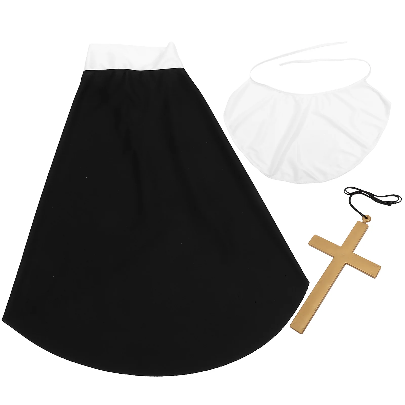 

1 set Headscarf Neckpiece For Men Accessories Monk Big Pendant Nun Big Cross Cross Accessories