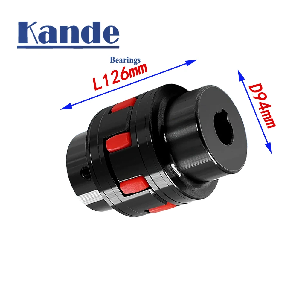 1PC kande GR42 XL5 D94L126 Bore From14mm To 55mm CNC Motor Ballscrew Jaw Spider Plum Steel Shaft Coupler Flexible Couplin