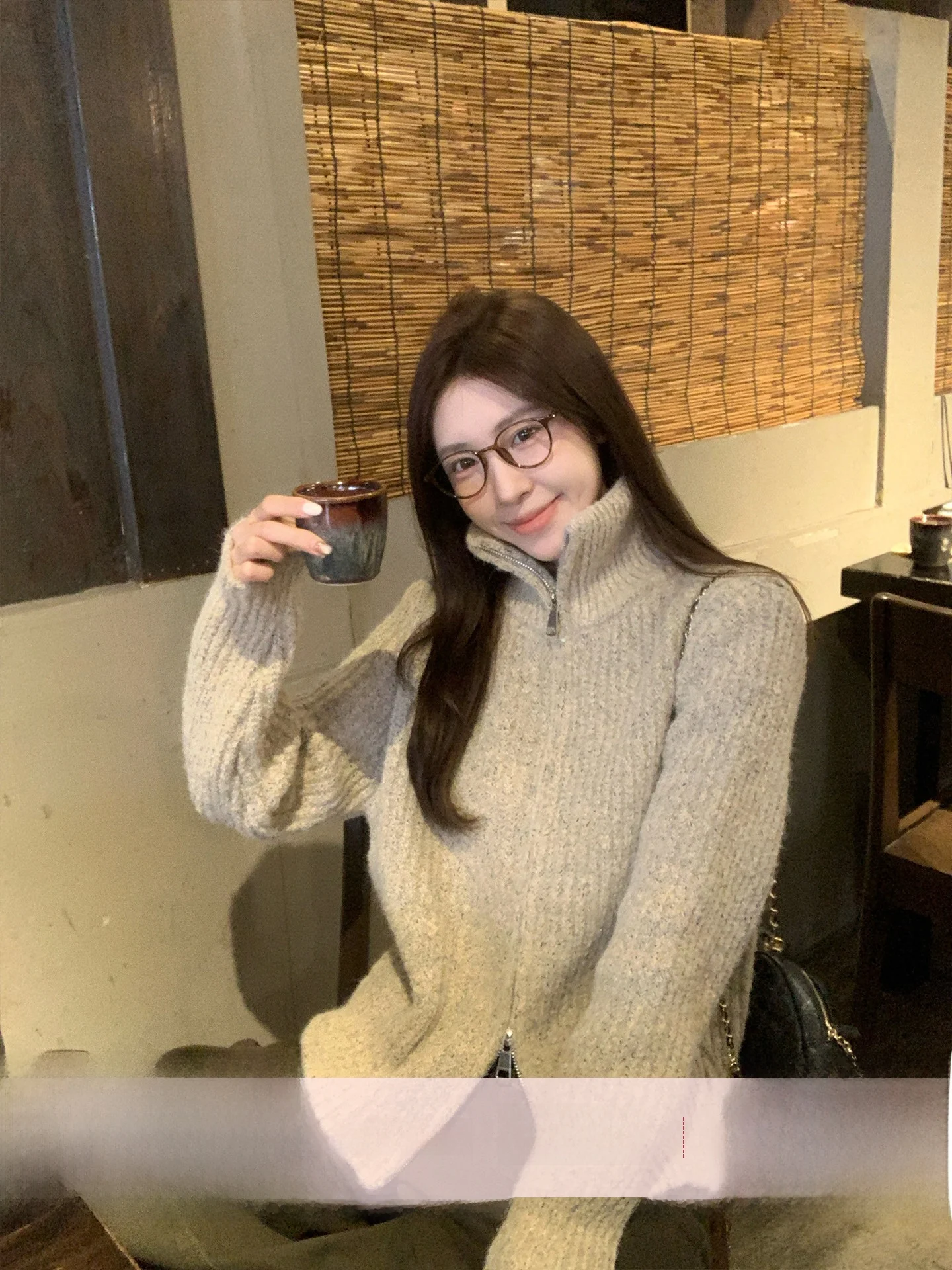 

Женский вязаный кардиган Morning Bloom с высоким воротником и длинными рукавами, теплый, для весны и осени, повседневный стиль