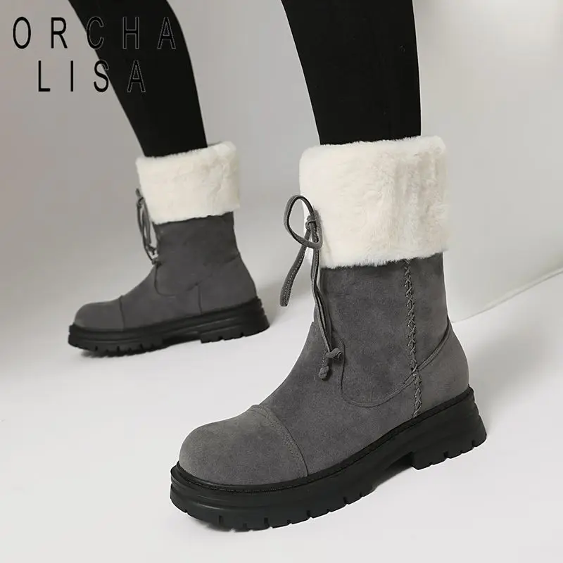 

ORCHA LISA Модные блестящие сапоги до бедра с острым носком, туфли на шпильке 9,5 см, на молнии, размер 46 47 48 выше колена, зима Bota