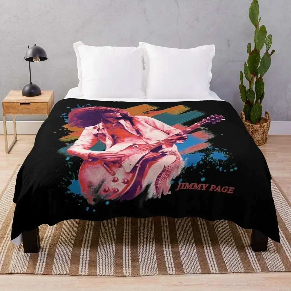 

Jimmy Page on stage Classic T-Shirt Throw Blanket Thins Soft Beds Plush Thermal Blankets