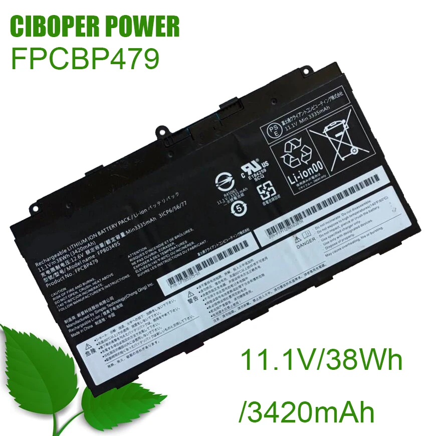 

CP Laptop Battery FPB0326S FPB0349S FPCBP479 11.1V/3420mAh /38Wh For Stylistic Q616, Stylistic Q738, Stylistic Q739 Notebook