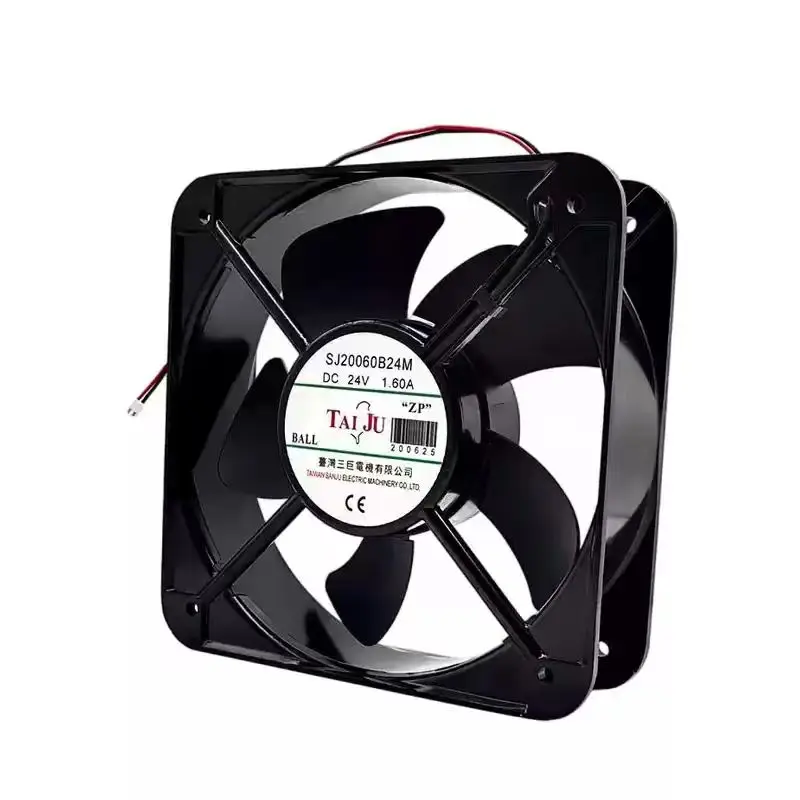 SLIDER SJ20060B24M DC 24V 1.60A 20060 Cooling Fan, 200x200x60mm High Airflow Industrial Cabinet Server Axial Exhaust Fan