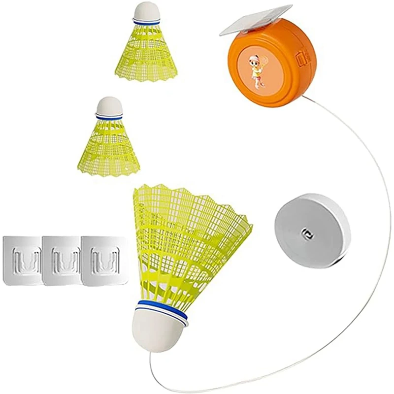 Badminton Training Tool, Badminton Rebound Trainer Elastic Badminton Trainer Set Portable Badminton Training Device