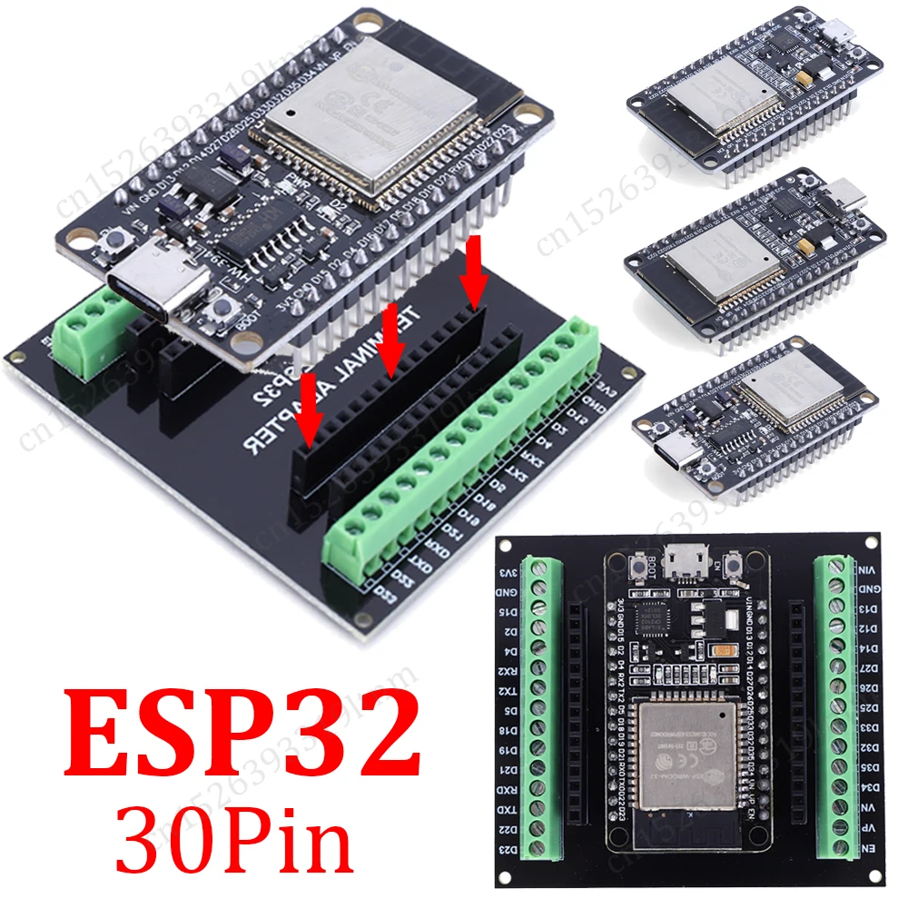 Макетная плата ESP32, 30 контактов, плата расширения Wi-Fi + Bluetooth, двухъядерная, сверхнизкая мощность, для Arduino