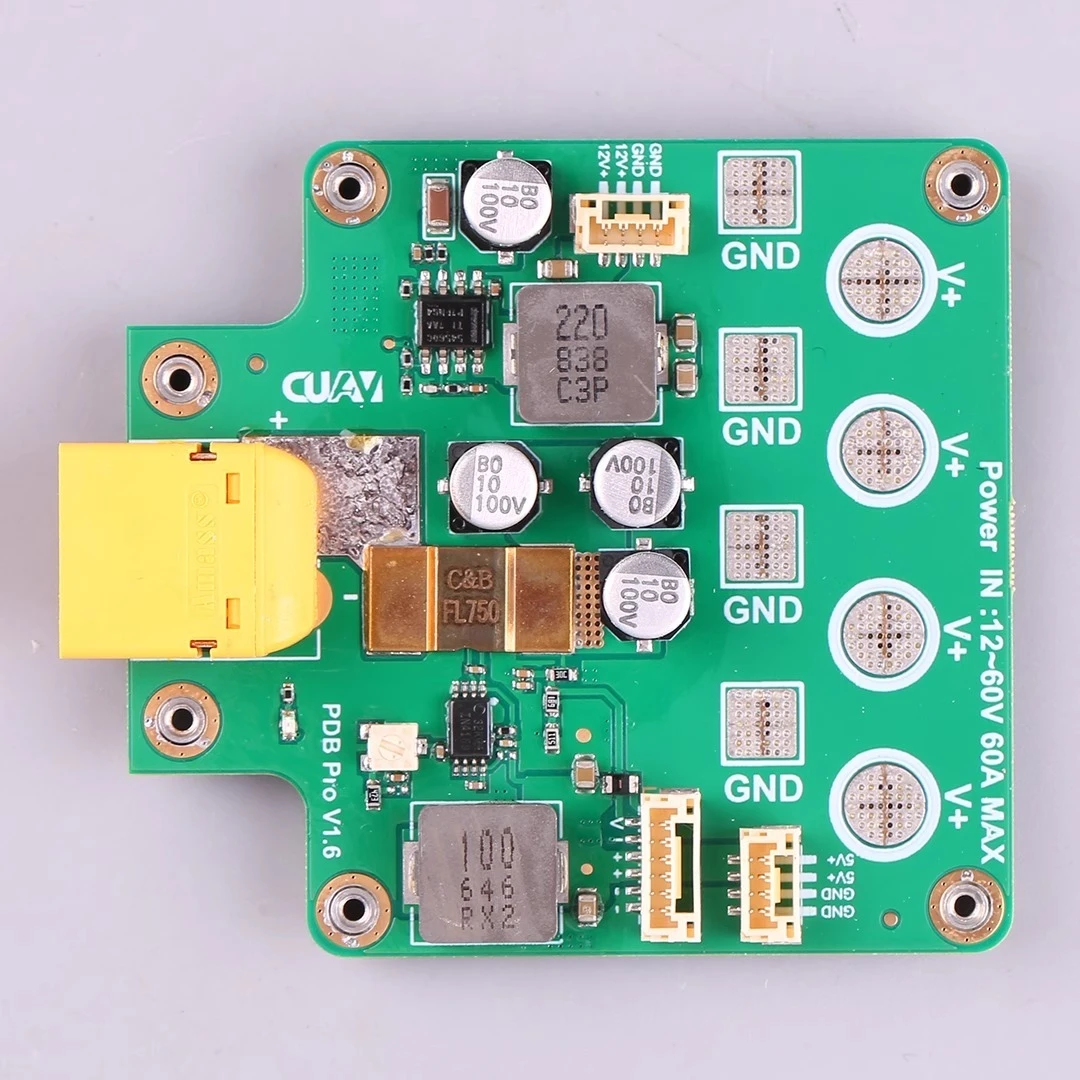 แผงจ่ายไฟแรงสูง CUAV CPDB เหมาะสำหรับโดรนควบคุมการบินแบบหลายแกนที่ควบคุมด้วยรีโมท ใช้งานร่วมกับ PX4 ได้