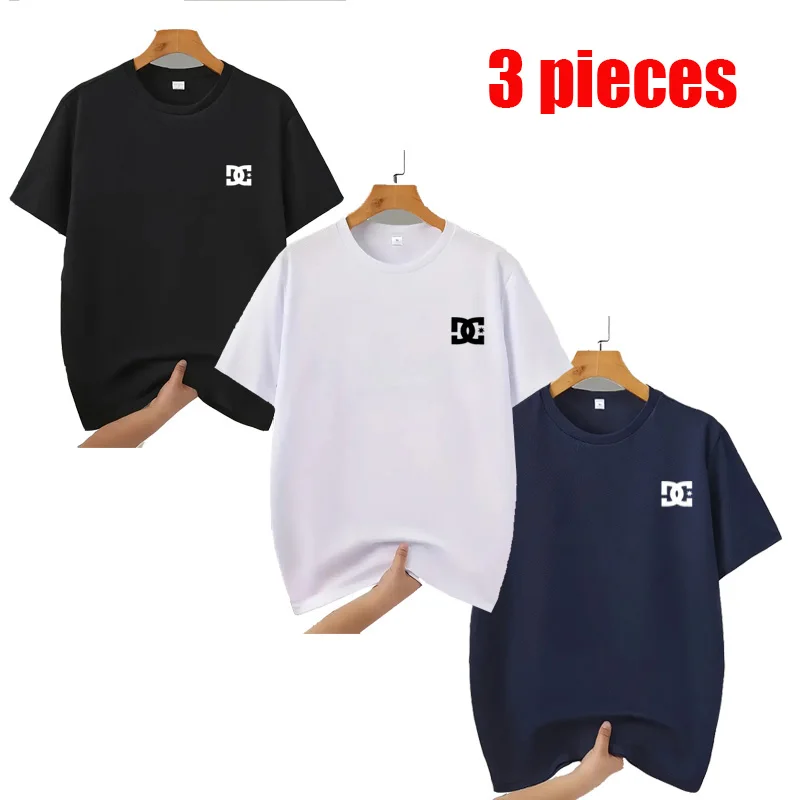 Men's 1-3 Pack Mesh Polyester T-shirt, Quick Dry Crew Neck Short Sleeve Tees for Sports, Fitness, Jogging & Casual Daily Wear