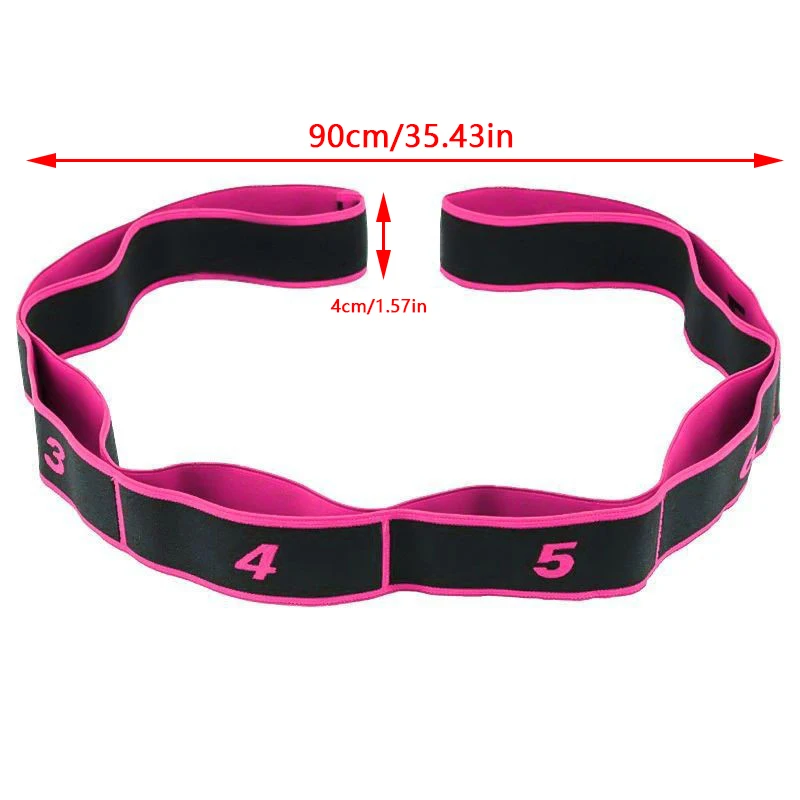 Yoga Stretching Belt Dance Stretching Band Loop Yoga Pilates Fitness Tension Belt Digital Stretch Elastic Band Resistance Band