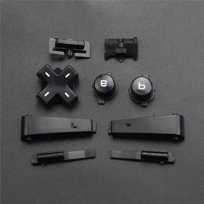 B31B For Gameboy Micro GBM Console Replacement Button Set L R A B D-Pad Keypad Full Functionality Black
