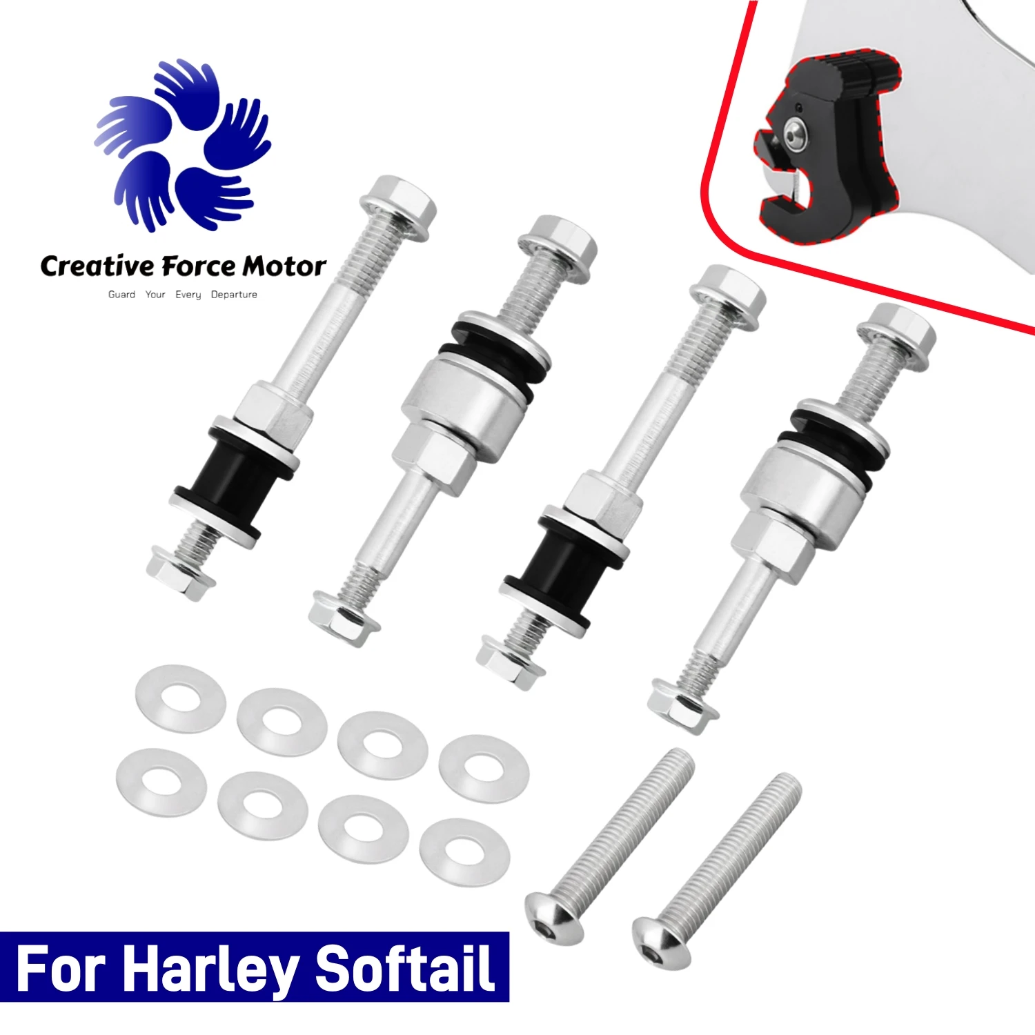Soft Saddlebag Docking Hardware Kit Motorcycle Part Detachables For Harley Heritage Softail Classic 2003-2017 FLSTSC FLSTCI FLST