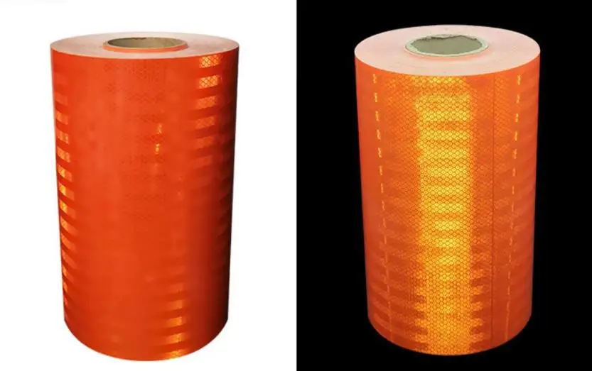5 / 10 / 15 / 20cm Breiter Weißer Gelber Roter Blauer Reflektorstreifen Auto-Dekorationsaufkleber Reflektorband Antikollisions-Warnzeichen – Detail 8
