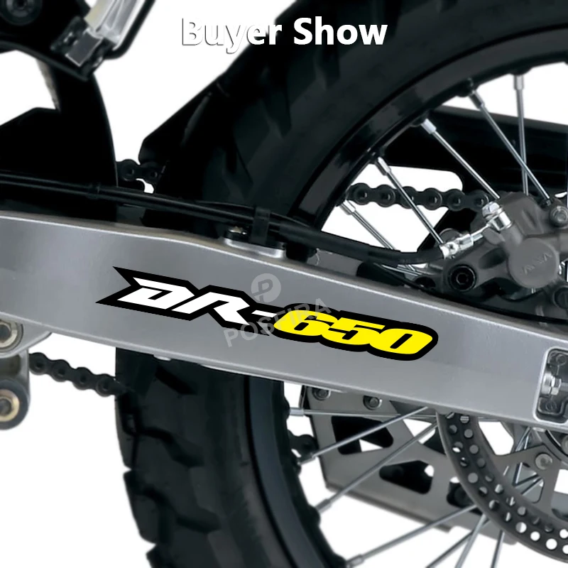 POSFIRA ビニールオートバイスイングアームステッカー防水デカールスズキ DR650 DR650SE DR 650 SE DR650S 2000-2025 アクセサリー