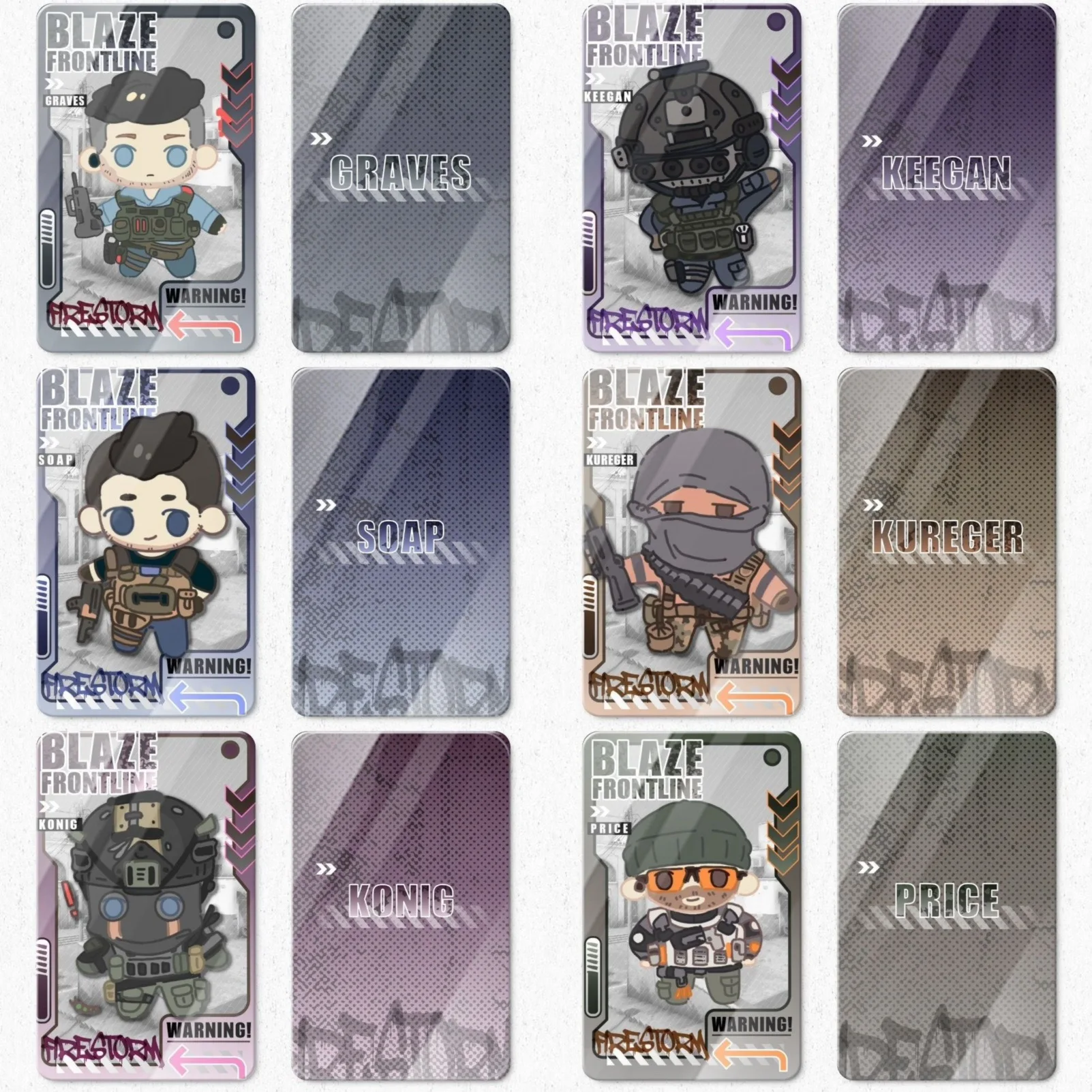 

Периферийные устройства Call of Duty для косплея, двусторонний персонаж, маленькая карта, высокая четкость и жесткая пленка с высокой прозрачностью