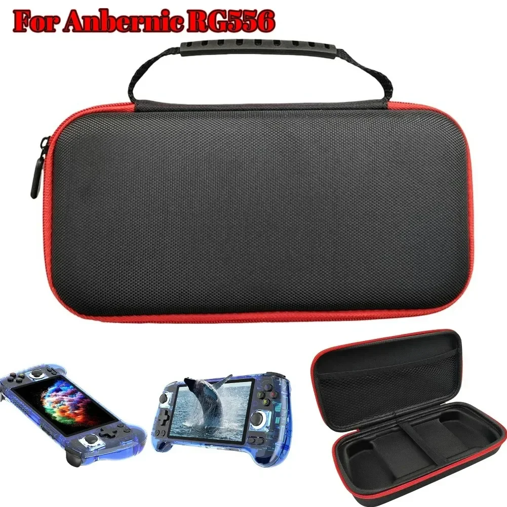Game Console Carrying Bag EVA Hard Carrying Case with Mesh Pocket Hardshell Case for Anbernic RG556 Retro Handheld Game Console