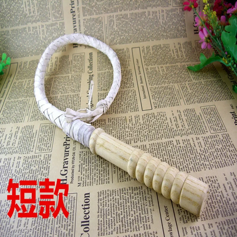 Genuine Leather Dog Training Whip for Working Dogs