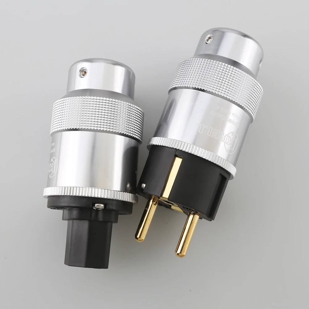 Nieuwe Hi-End Krell Vergulde Us/Eu Stekker Iec Audio Connector Hifi Netsnoer Stekkers voor Audiophile Diy Mains Kabel