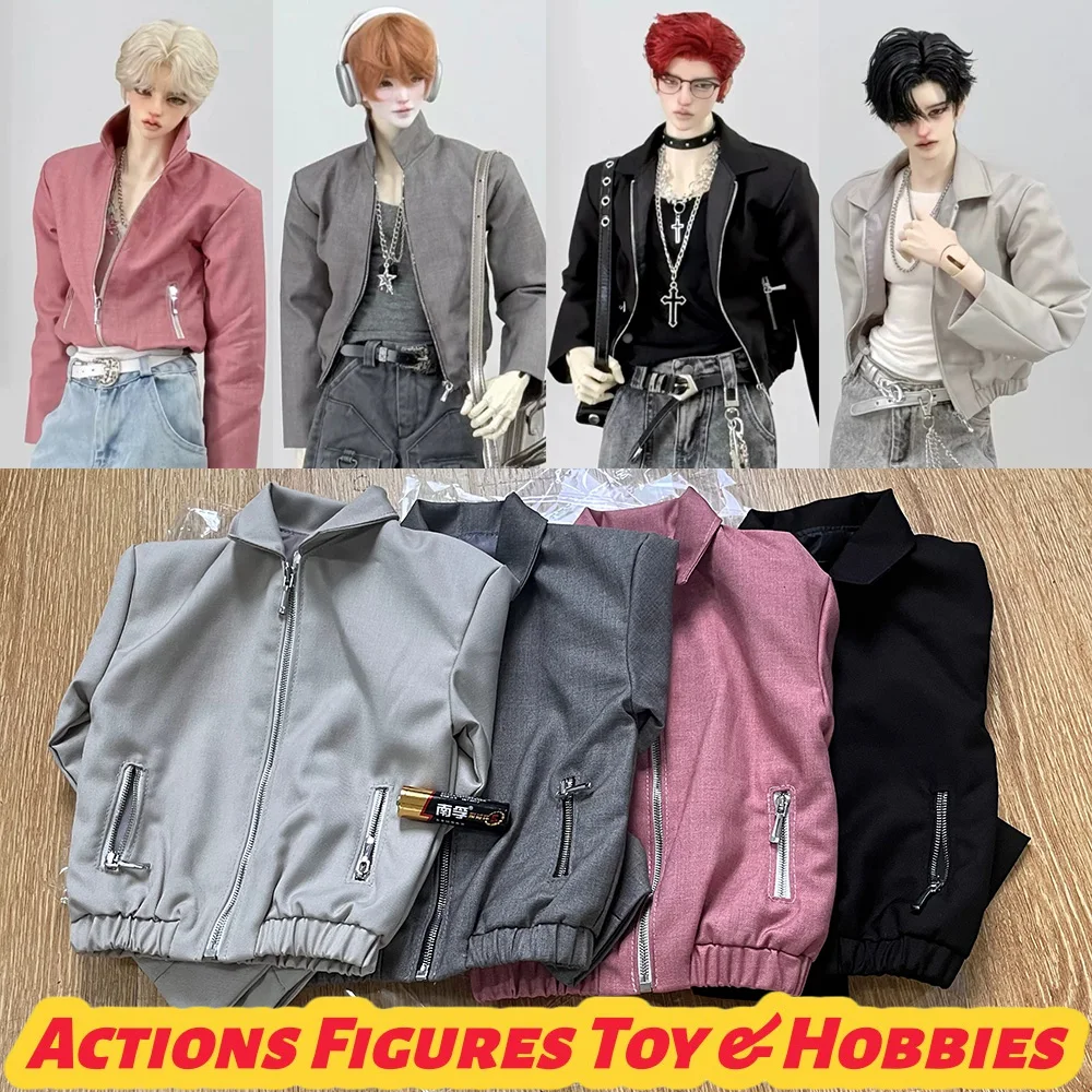 

【High Quality】Men Solid Color Long jacket zipper Coat for 4-point Normal/Strong Uncle ID75 Dragon Soul dz BJD Dolls