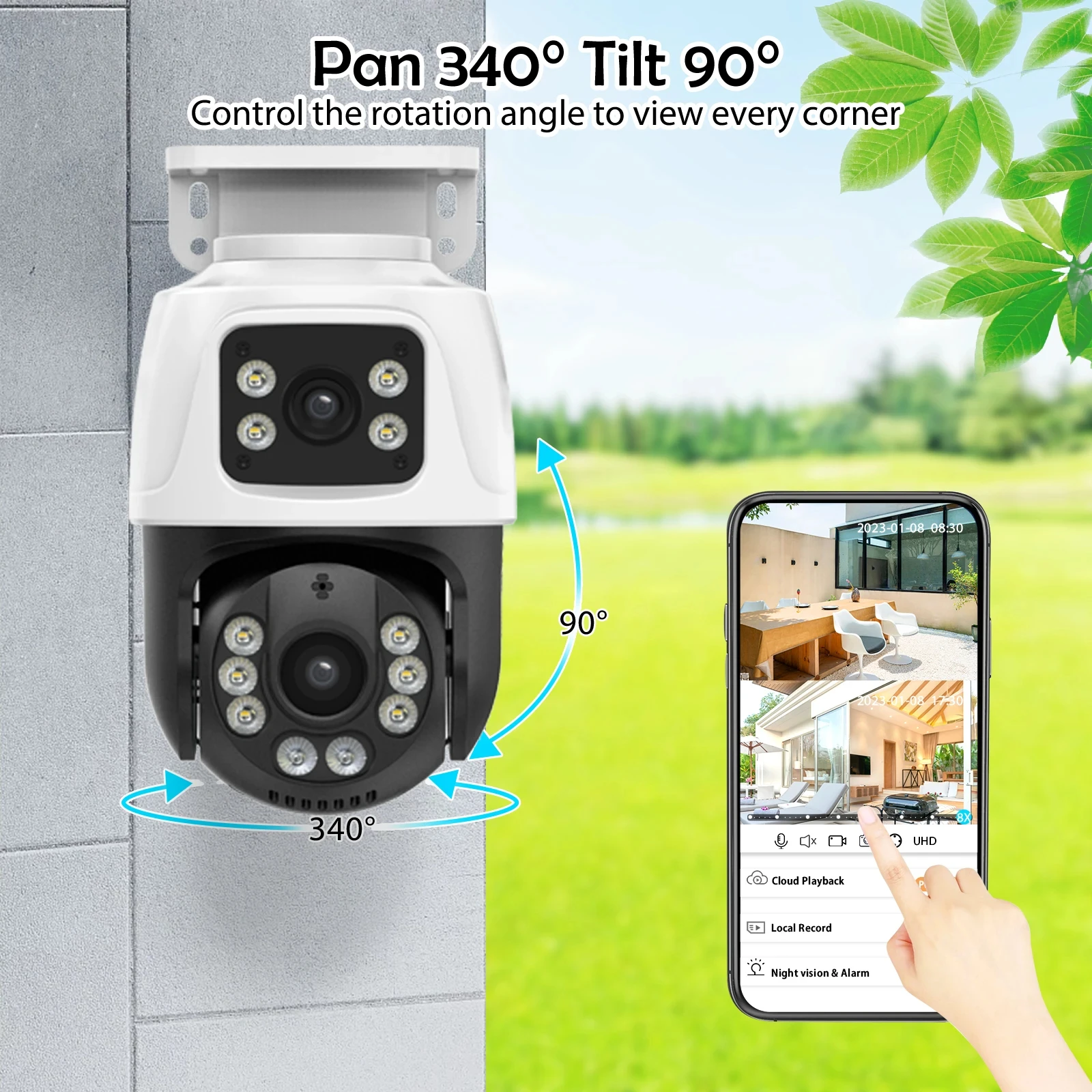 10CH NVR XMEYE 8MP POE PTZ Dual Lens IP CCTV Camera Video Surveillance System Outdoor Audio Street ONVIF Video Surveillance Kit