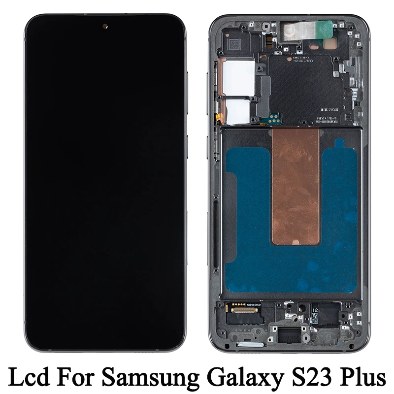 6.6'' SM-S916B 100% Tested Soft OLED Lcd For Samsung Galaxy S23 Plus Display Touch Screen Digitizer Panel Assembly With Frame