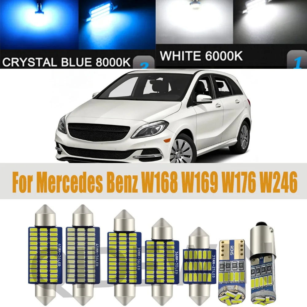 Car Interior LED Lights Canbus For Mercedes-Benz W168 W169 W176 W245 W246 A B Class 160 170 180 200 220 250 Accessories