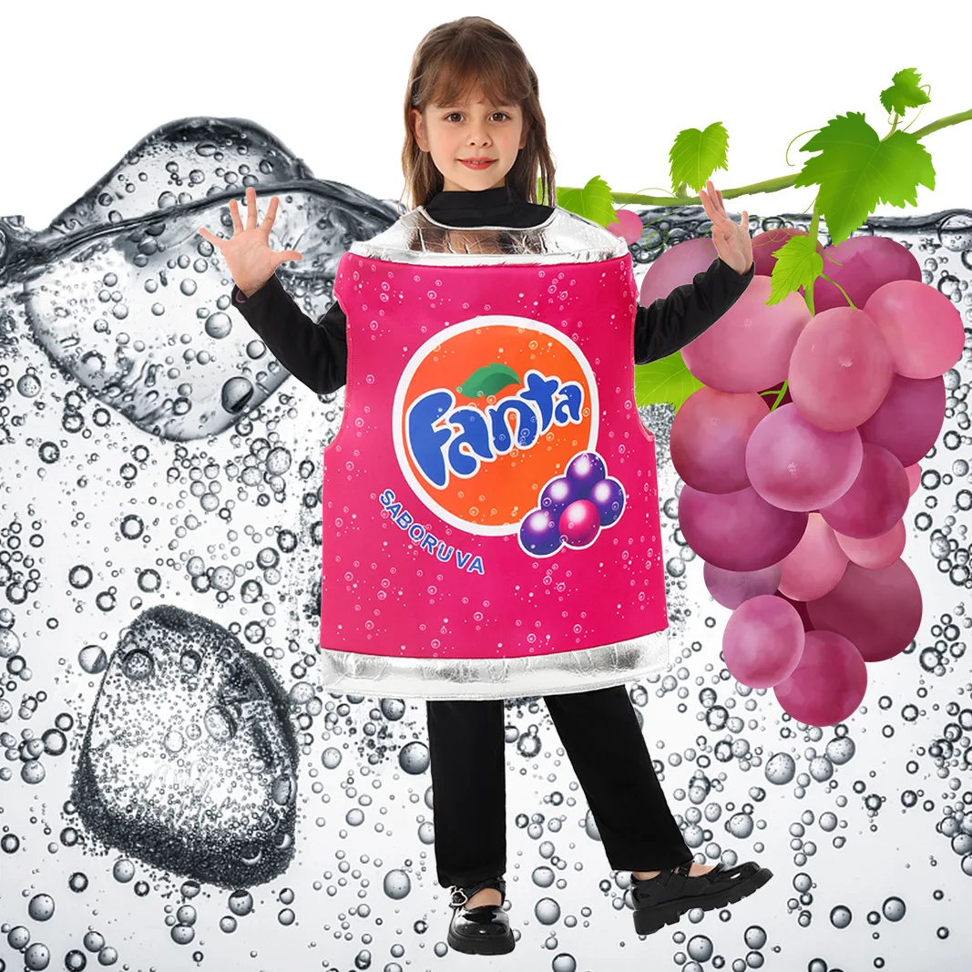 Nuevo Carnaval Halloween Fanta uva Cosplay divertido disfraz de comida disfraz de escenario actuación para niños