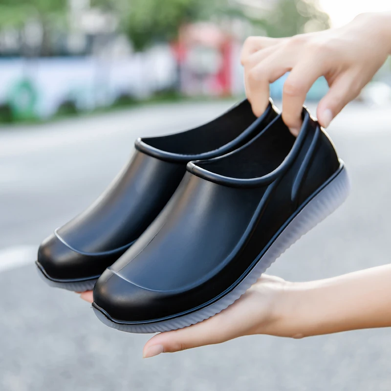 Short Tube Rain Boots Men's Anti-slip Work Boots Ladies' Eco-friendly Construction Site Water Shoes Kitchen Work Adult Waterp...
