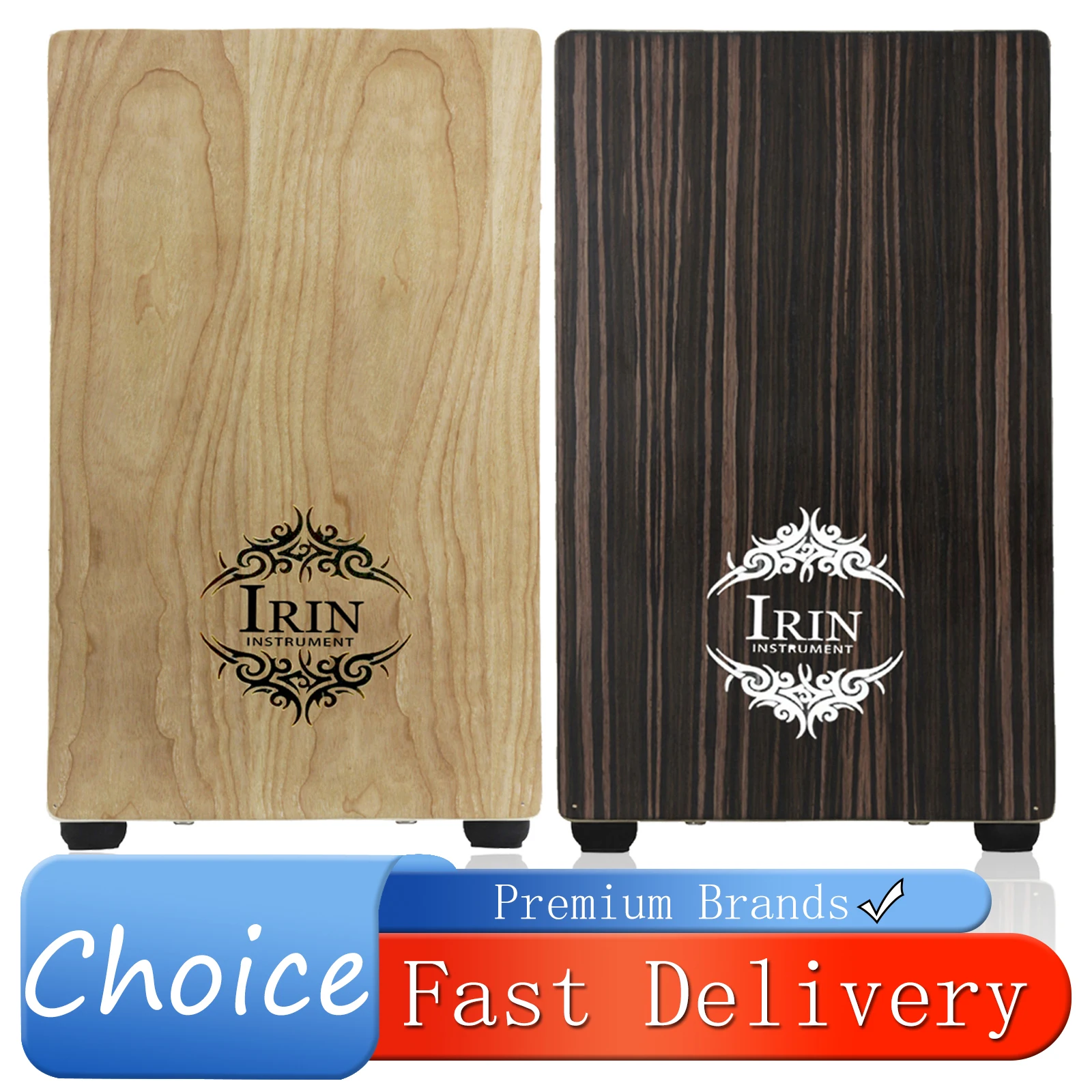 IRIN Box Drum Ebony Ash Soundboard Hand Drum Percussion Musical Instrument Wooden Box Drawer Box Drum Professional Drums