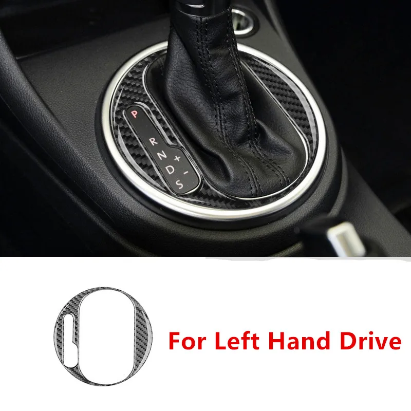 3D Epoxy Carbon Fiber Car Inner Gear Panel Sticker Cover For Volkswagen Beetle 2012 2013 2014 2015 2016 2017 2018 2019