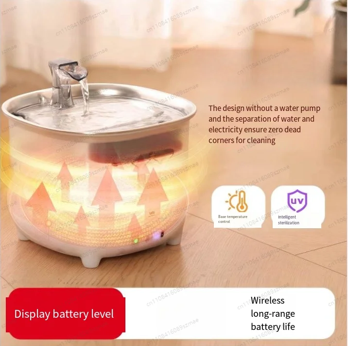 

Pet Water Fountain Wireless Automatic Circulation Rechargeable Dog Cat Drinking Bowl Large Capacity Indoor Home Pet Supplies
