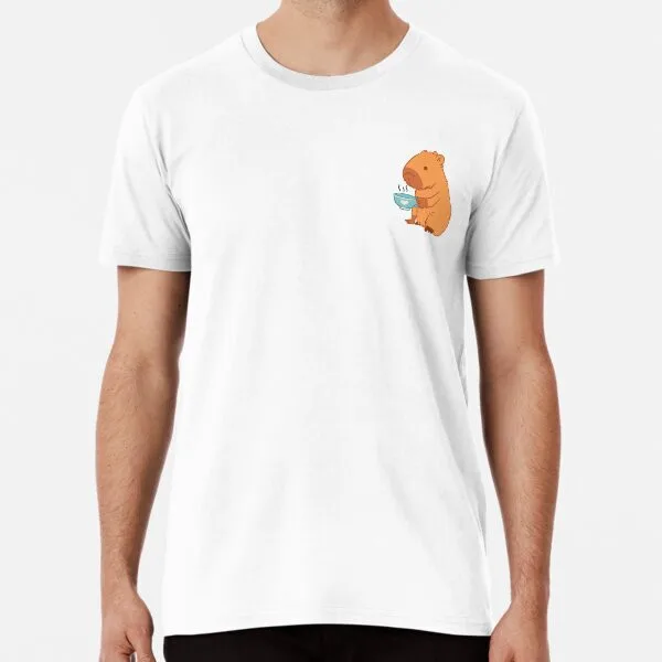 Capybara with a Tea Cup T-Shirt S-5XL Best T-Shirt