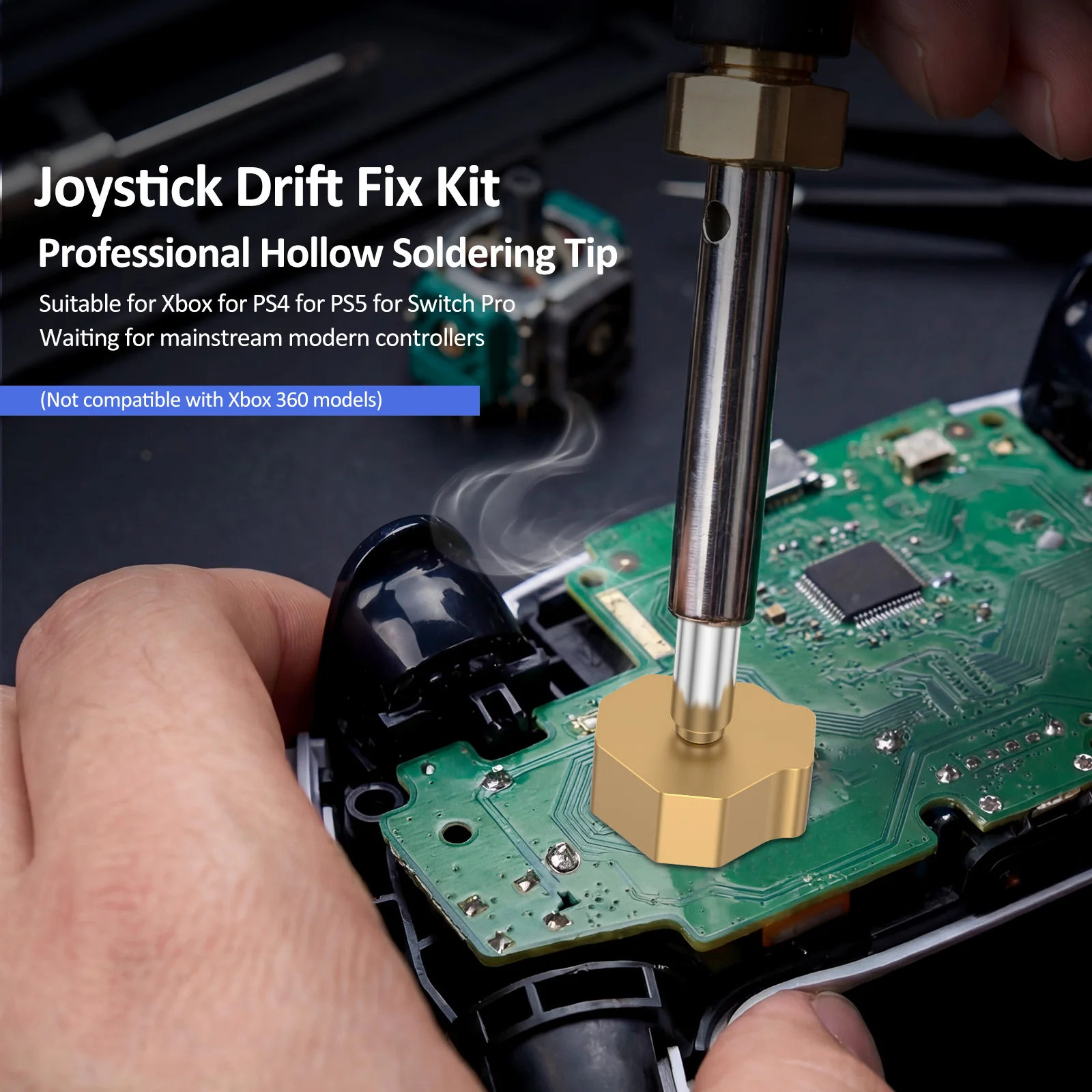 Joystick-Lötkolbenspitze mit Adapter, Mehrfachloch-Verchromte Kupferspitze, Hervorragende Wärmeleitung, Präzise Ausrichtung – Detail 2