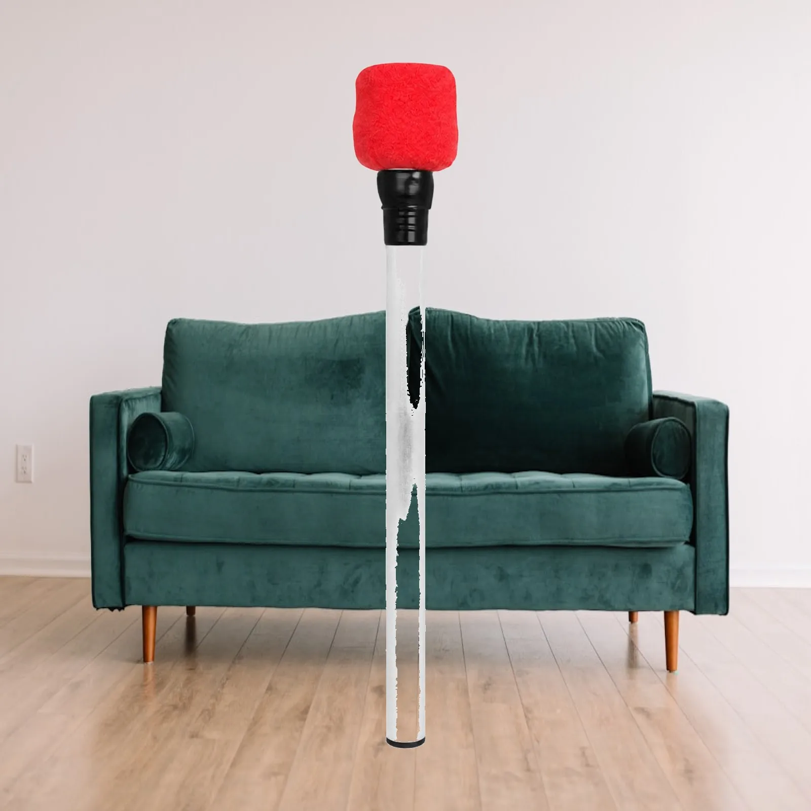 Smooth Striking Bass Drum Mallet Velvet Padded Head Aluminum Cylindrical Handle for Percussion Ensemble