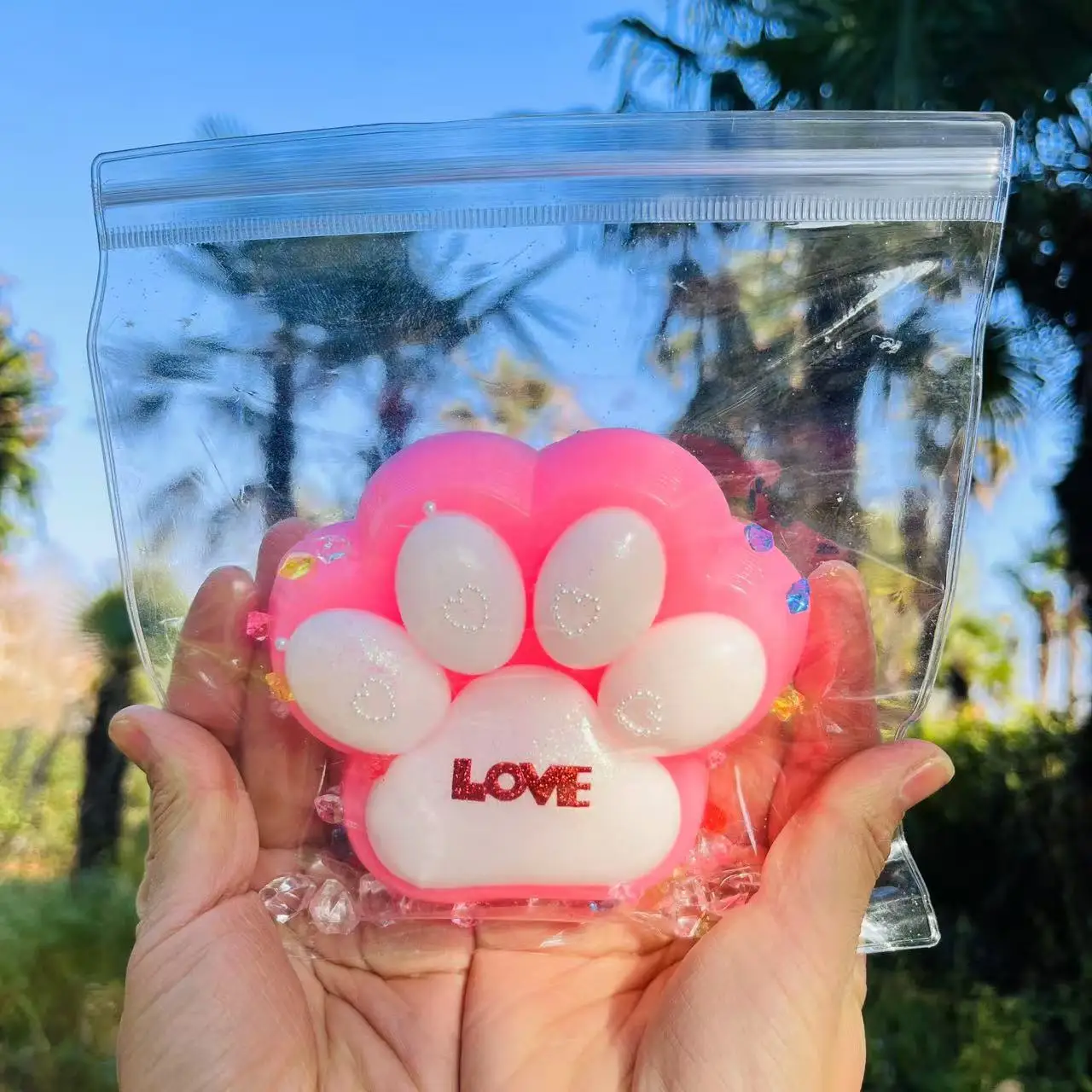 Giant Pearl Paw บีบ Cat Paw Squish ของเล่น Decompressing Pinching ขนาดใหญ่ Cat Paw สําหรับเด็กผู้ใหญ่วันเกิด Party Favors ของขวัญ