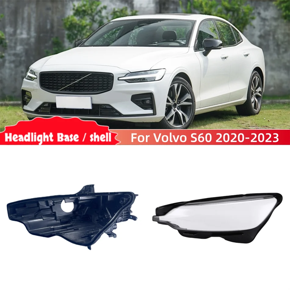 For Volvo S60 2020 2021 2022 2023 Car Interior Spare Parts Base Head Lamp Shell Headlamp House box Headlight Lens