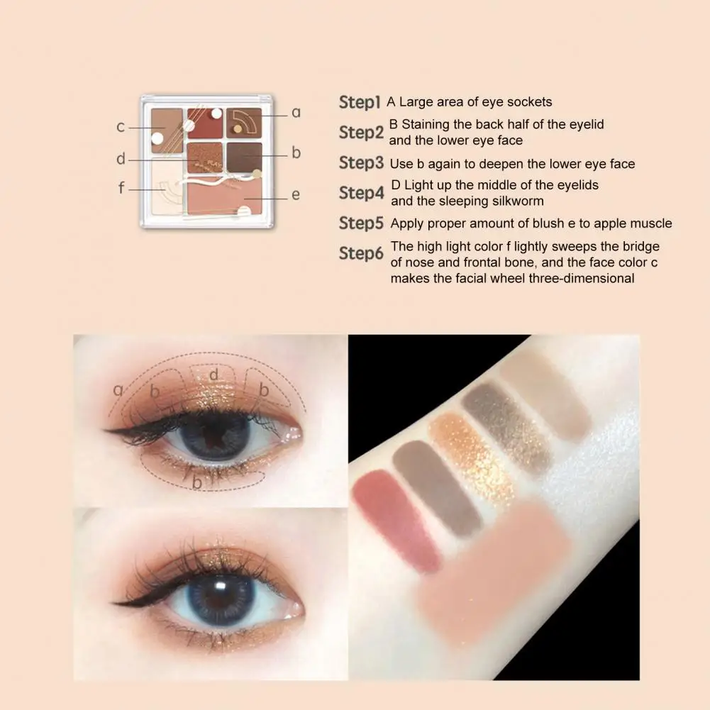 Nuttig Shiny Parelmoer Glitter Pailletten Eyeshadow Palette Make-Up Oogschaduw Delicate Jurk Up