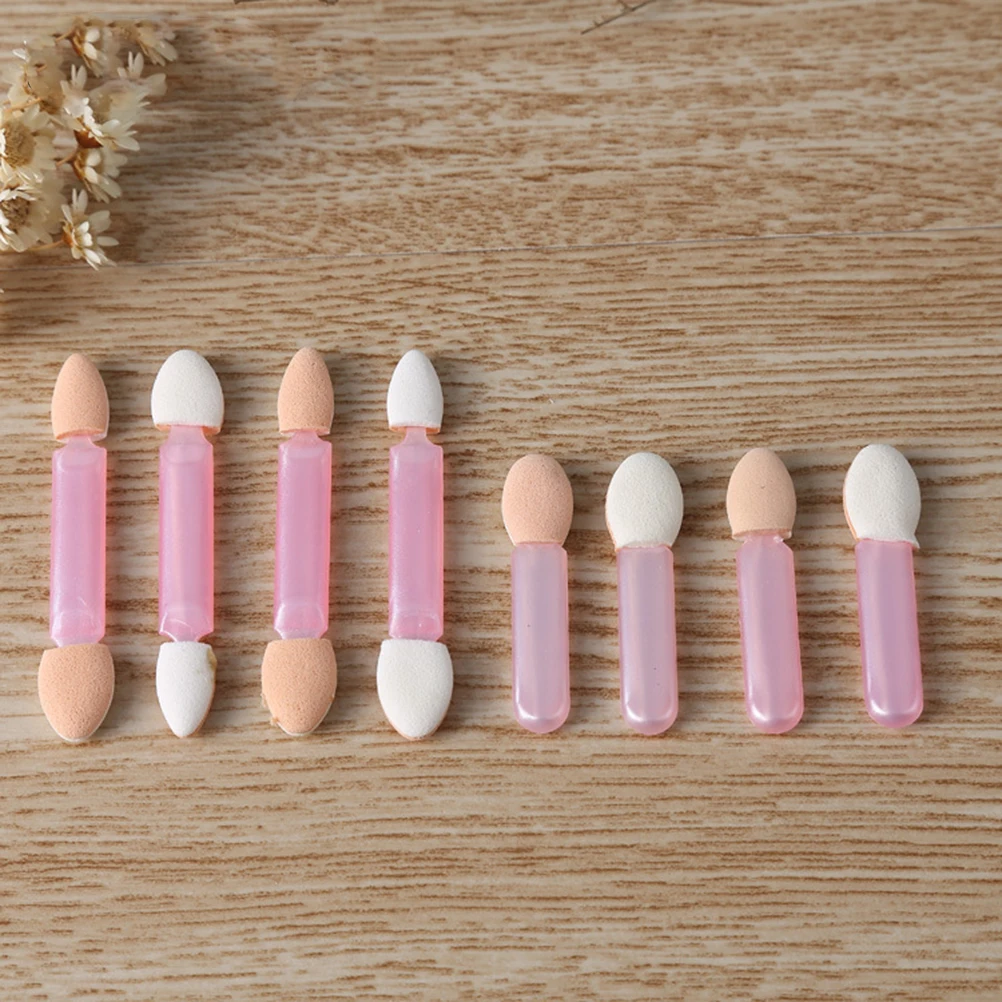 

8pcs Double-sided Sponge Eyeshadow Stick Lightweight Soft Sturdy Secure Applicator Heads Travel Party Wedding Daily Use
