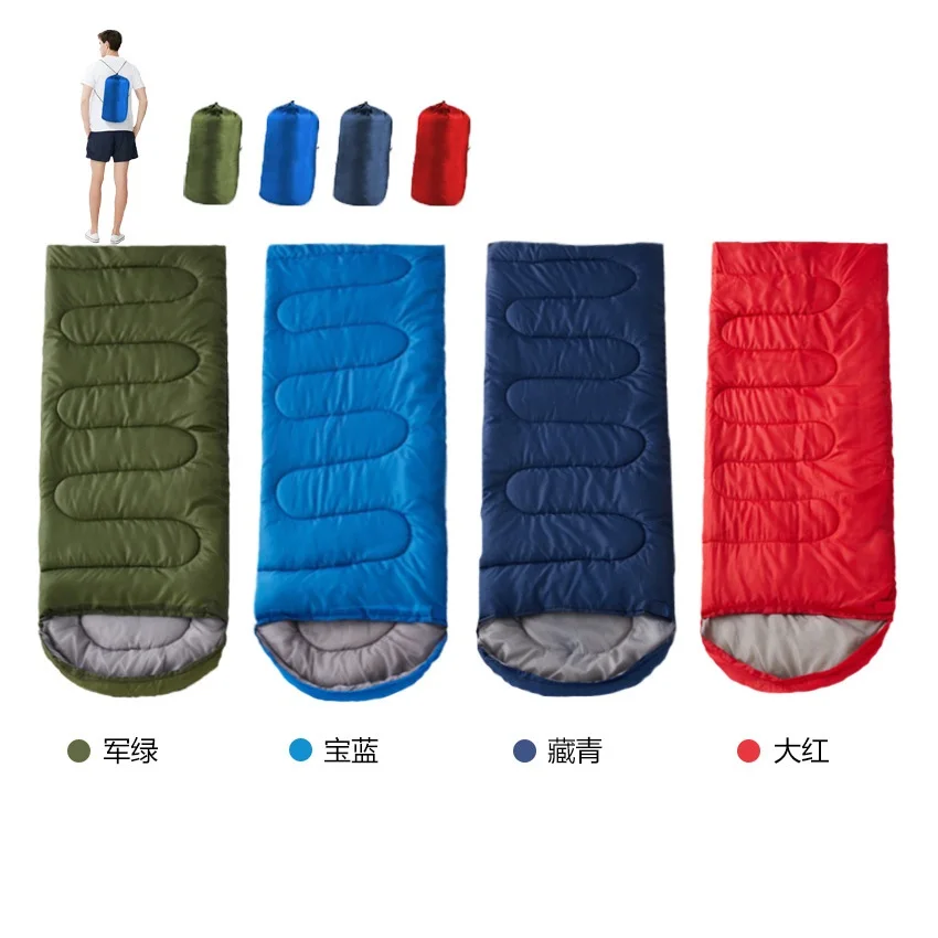 Camping One Person Cotton Sleeping Bag 700g Spring Summer Envelop Sleeping Bag 180cm