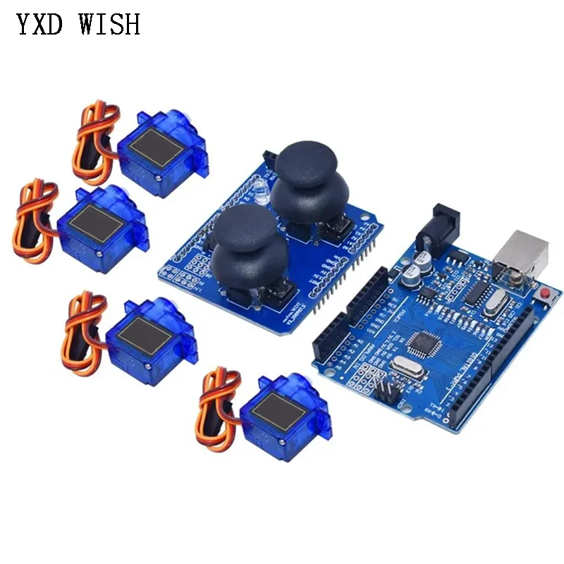 4 DOF Unassembly Acrylic Mechanical Arm Robot Manipulator Claw for Arduino Maker Learning DIY Kit For Robot