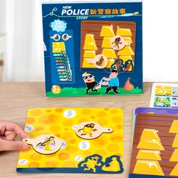 Montessori New Police Story Game Shape Matching Toys Puzzle Board Color Logical Thinking Training Interactive Board Games Gifts