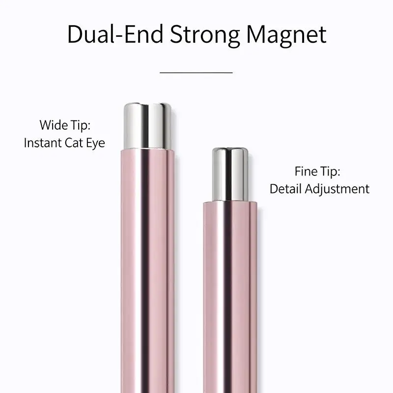 Bastoncino magnetico per nail art, sfera magnetica effetto «occhio di gatto», manico in alluminio, strumento cilindrico per gel UV, strumenti magnetici, strumenti per la decorazione delle unghie a doppia estremità.