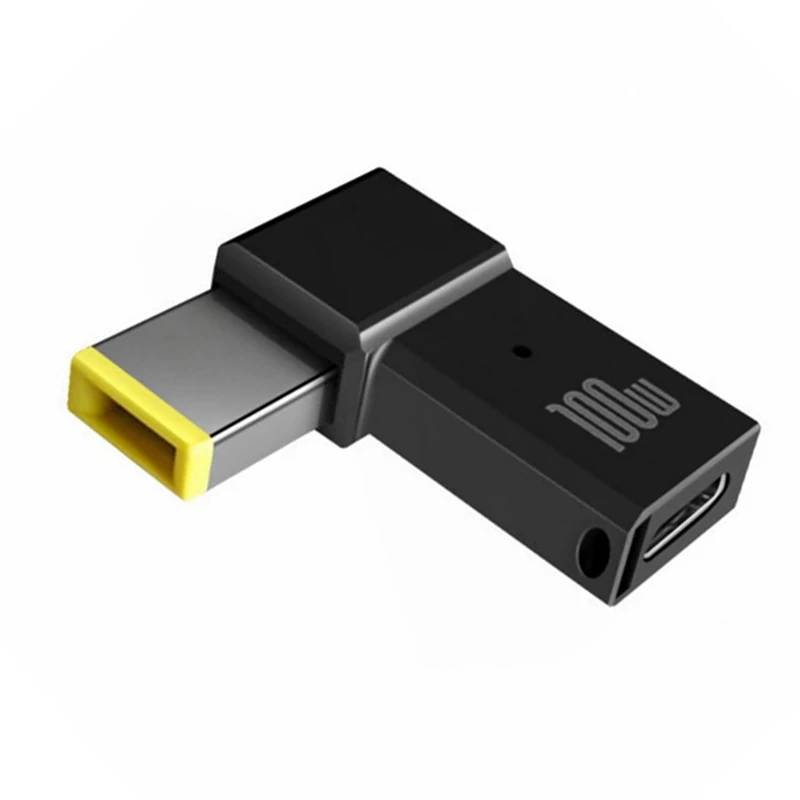 2X 100W USB tipo C convertitore da femmina a quadrato PD USB-C ricarica rapida per connettore adattatore di alimentazione cc per Laptop Thinkpad