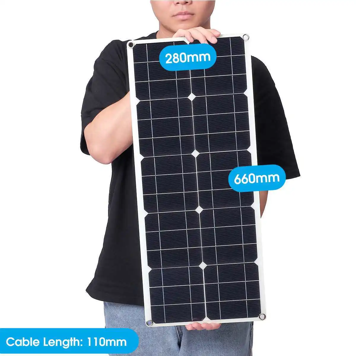 12V Monocrystalline 1200W 18V Flexible Solar Panel Kit For Car/Boat/ Home Solar Charger Waterproof for Outdoor Camping