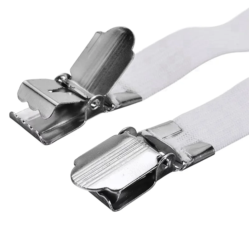 

T99C-8Pcs/Set Elastic Sheet Clips Double End Clips Fixed Suspender Sheet Fasteners Adjustable Length 35-70