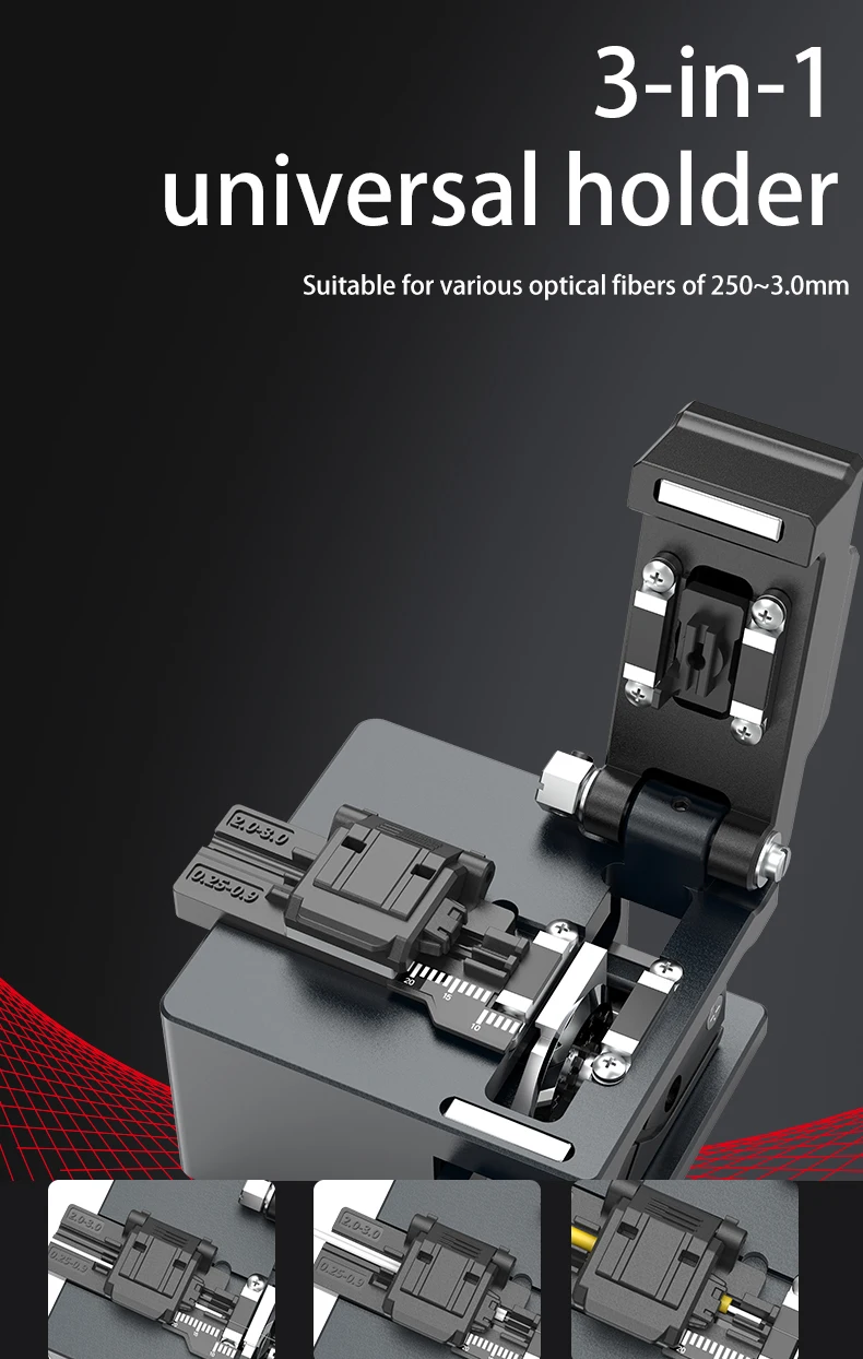 Handheld Optical Fiber Cleaver TAWAA FC-20 Optical Fiber Cleaver Fiber Cutter 3-in-1 Universal Holder (48000 Times  Blade Life)