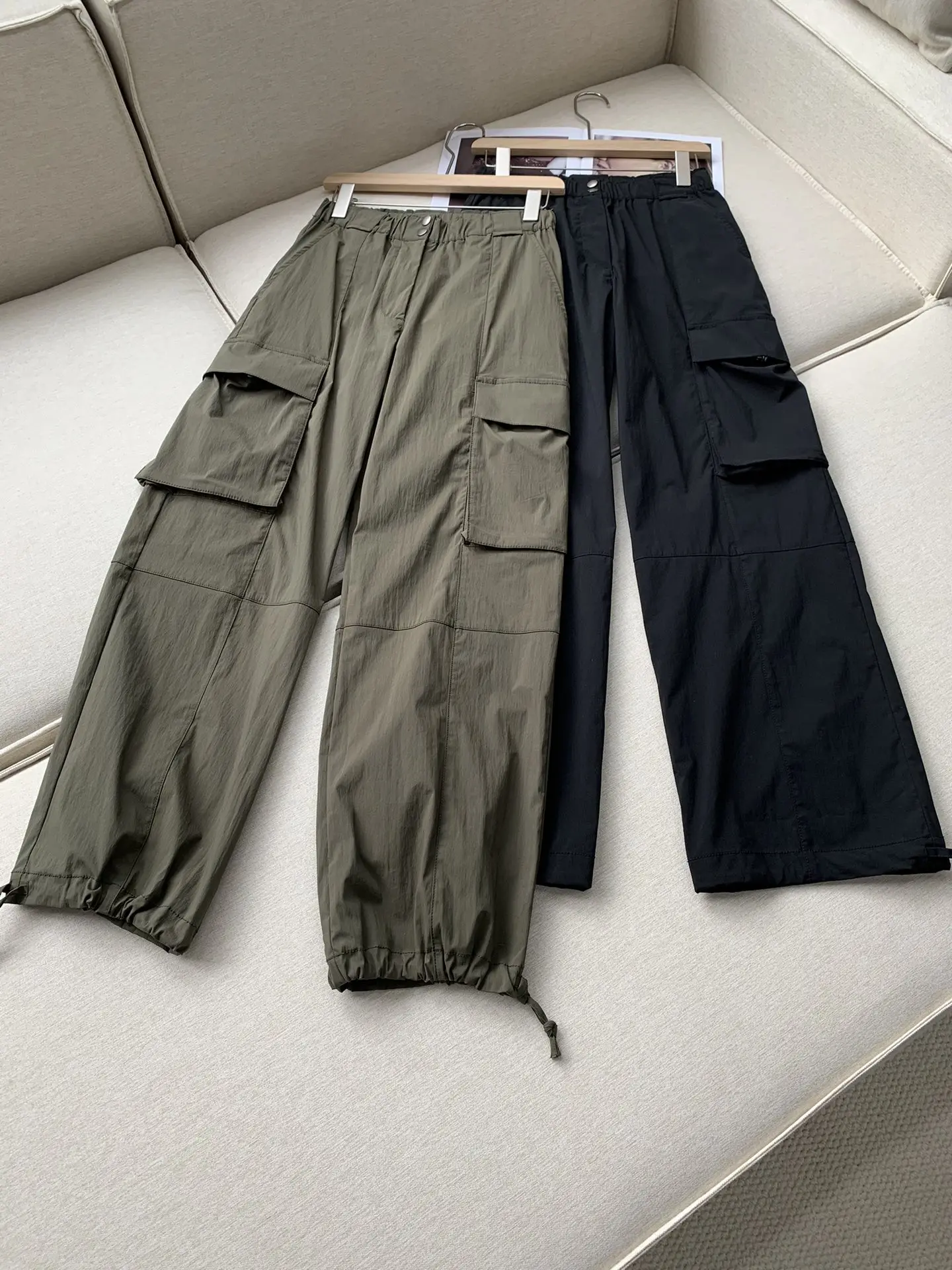 

High Quality Overalls For Women Summer Thin 2024 New Style High Waist Wide Leg Cuffs Loose Casual Pants