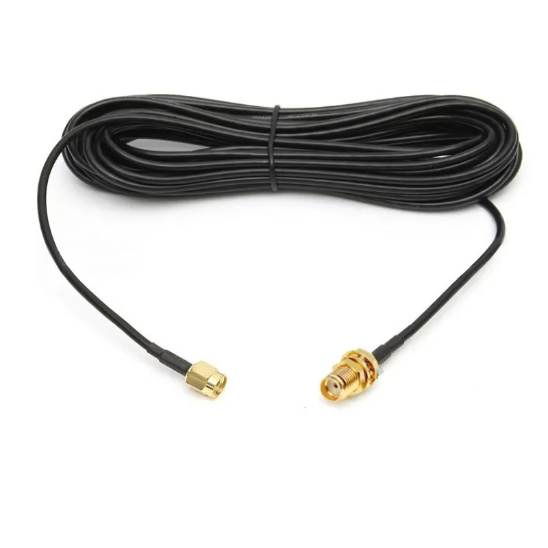 RP‑SMA to SMA Male Female RG174 Coaxial Extension Cable for WiFi‑Compatible Antenna Router Network Card