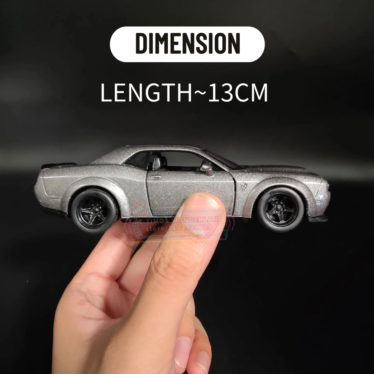 1:36 Dodge Challenger SRT Demon Metal Diecast Muscle Car Model Repilca Scale Miniature Art Figure Kid Toy for Boy Xmas Gift