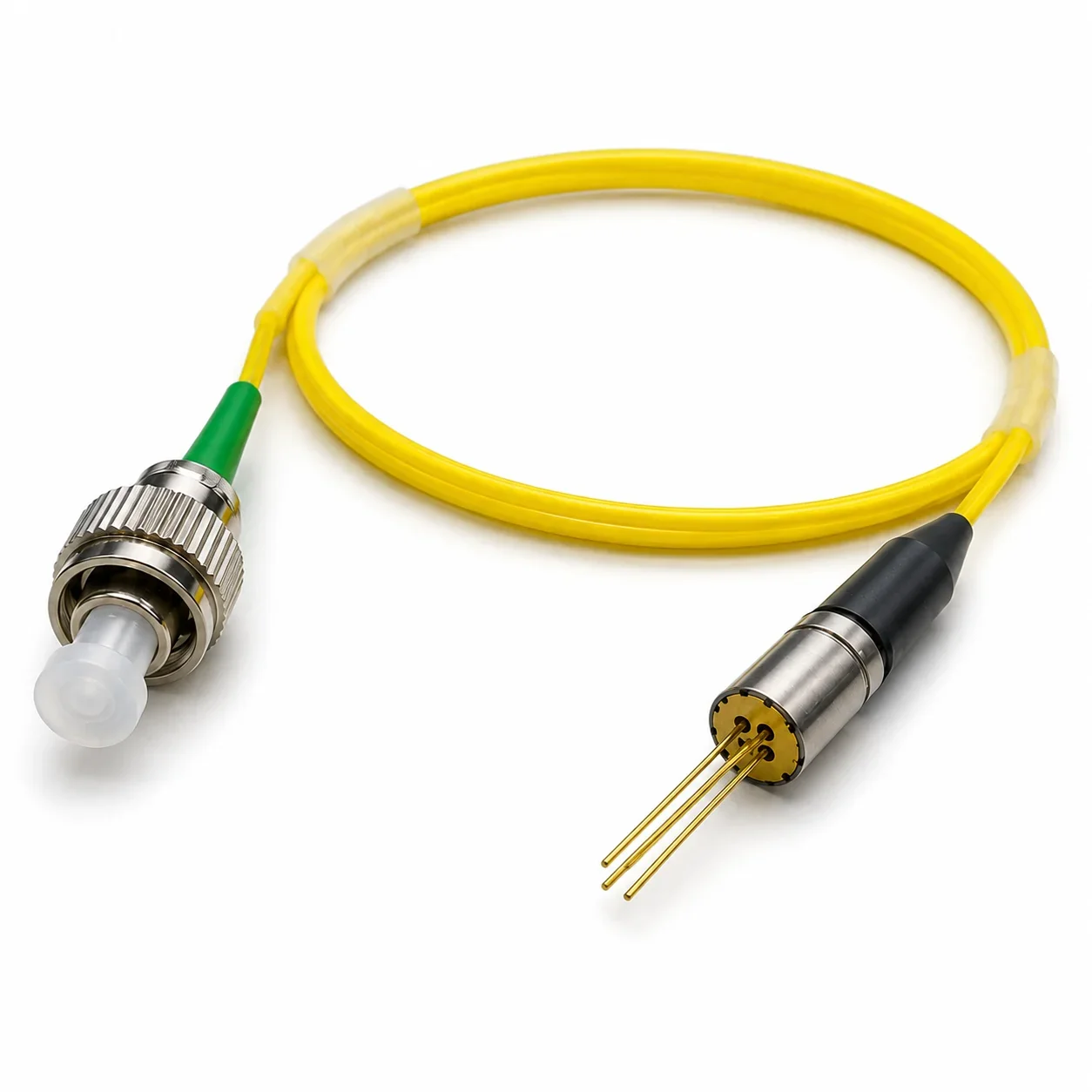 650nm 5mW Single Mode FP Laser Diode Tail Fiber TO18 Fiber Coupled Laser Source for Optical Sensor Printer Instrument Module